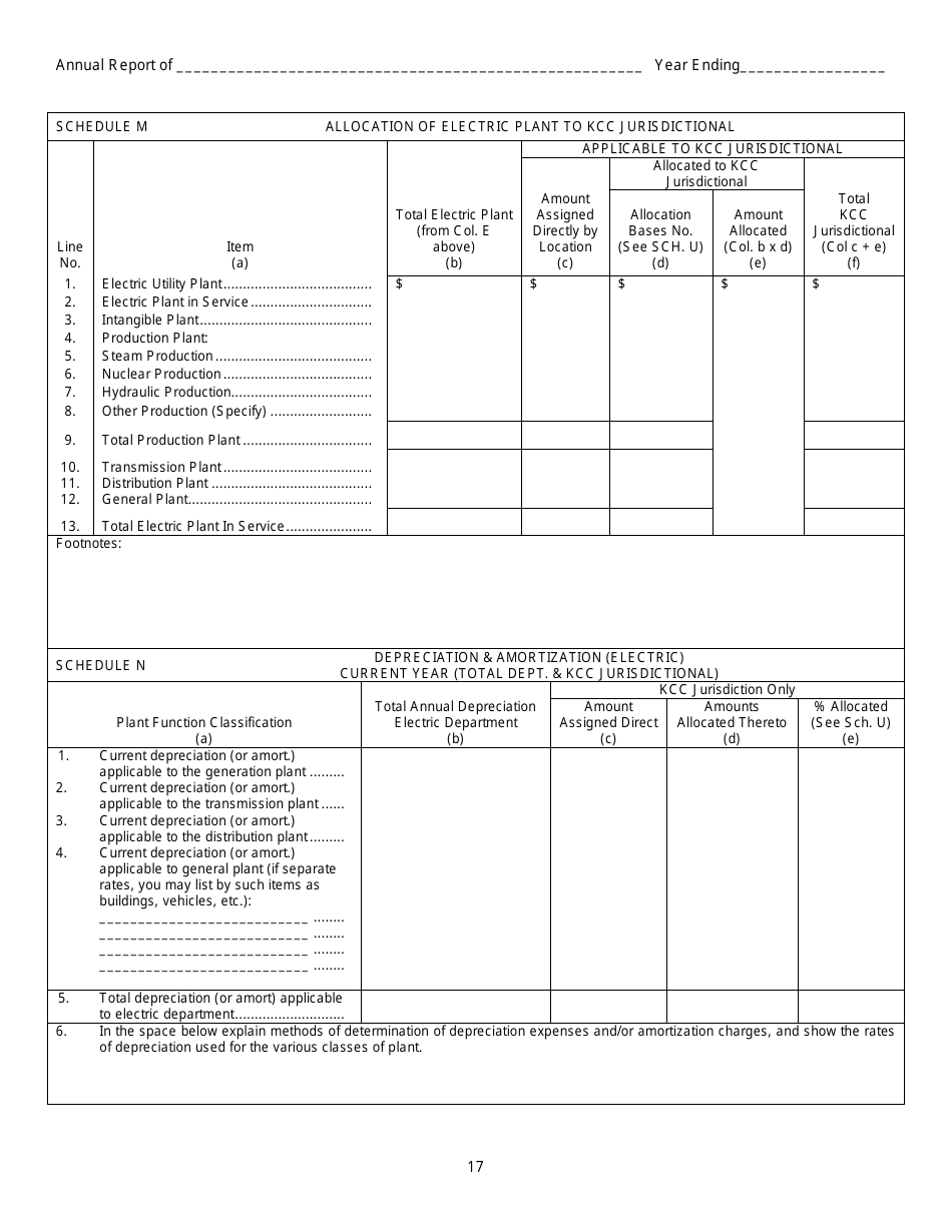 First and Second Class Cities Municipal Electric Utilities Annual Report - Kansas, Page 18