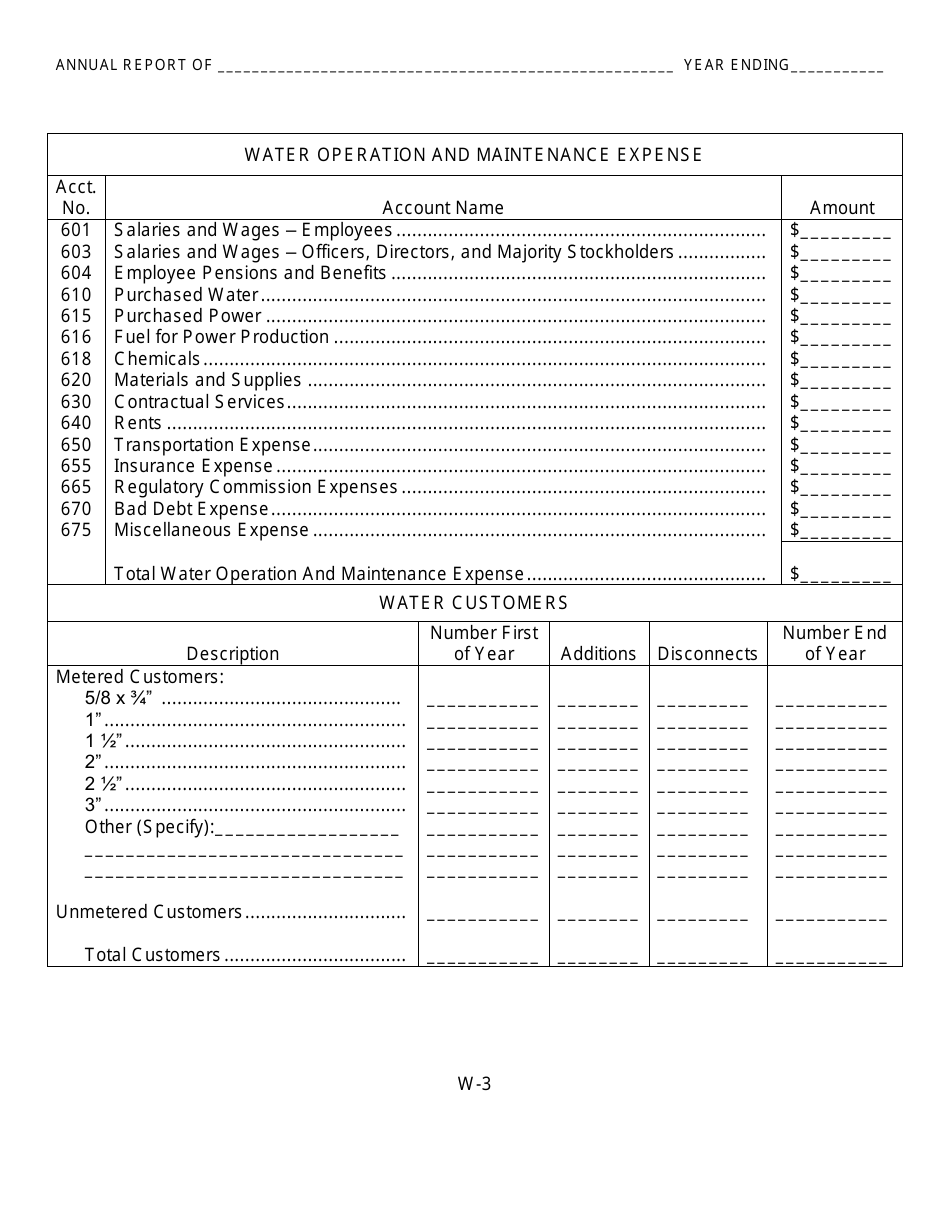 Water Utility Class C Annual Report - Kansas, Page 13