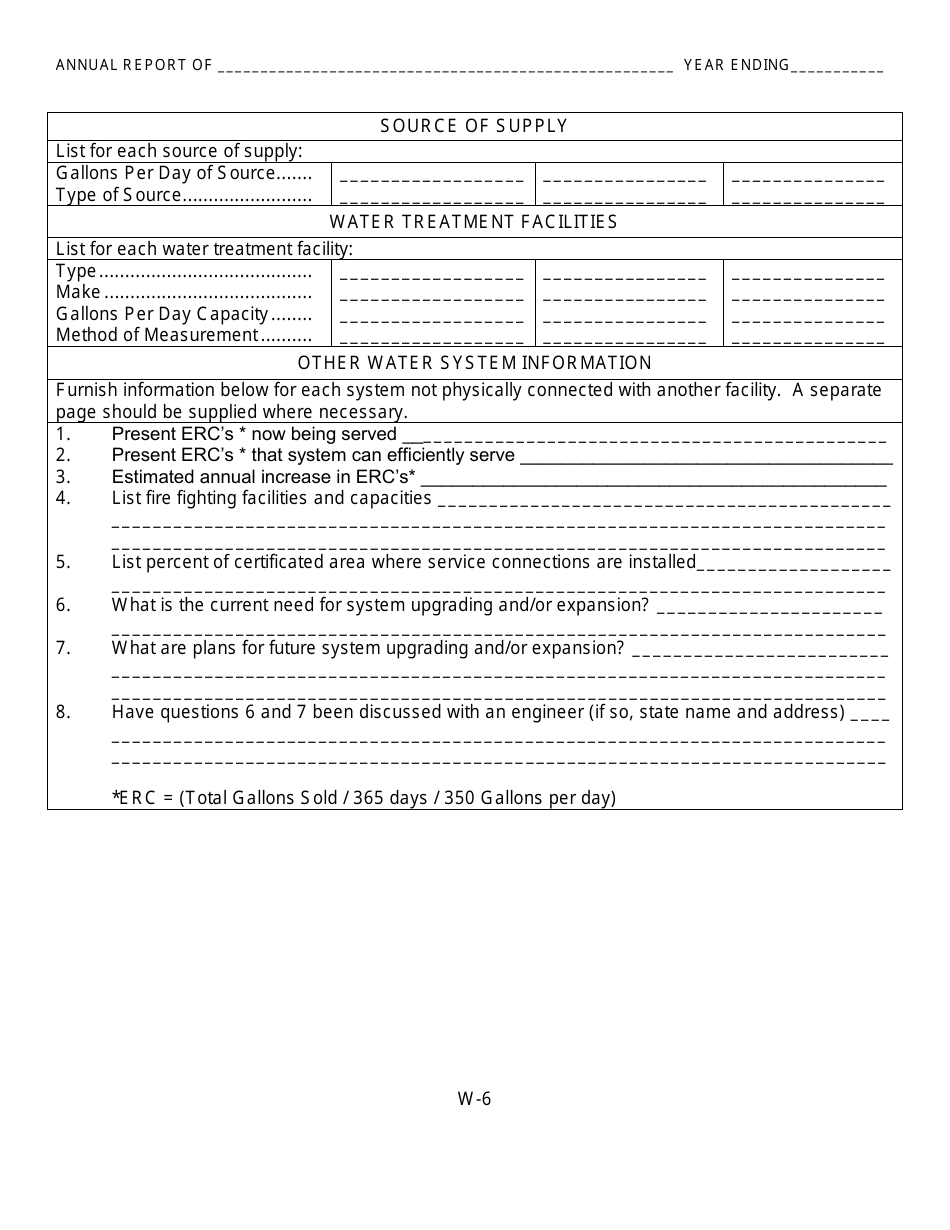Water Utility Class C Annual Report - Kansas, Page 16