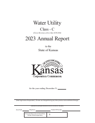 Document preview: Water Utility Class C Annual Report - Kansas, 2023