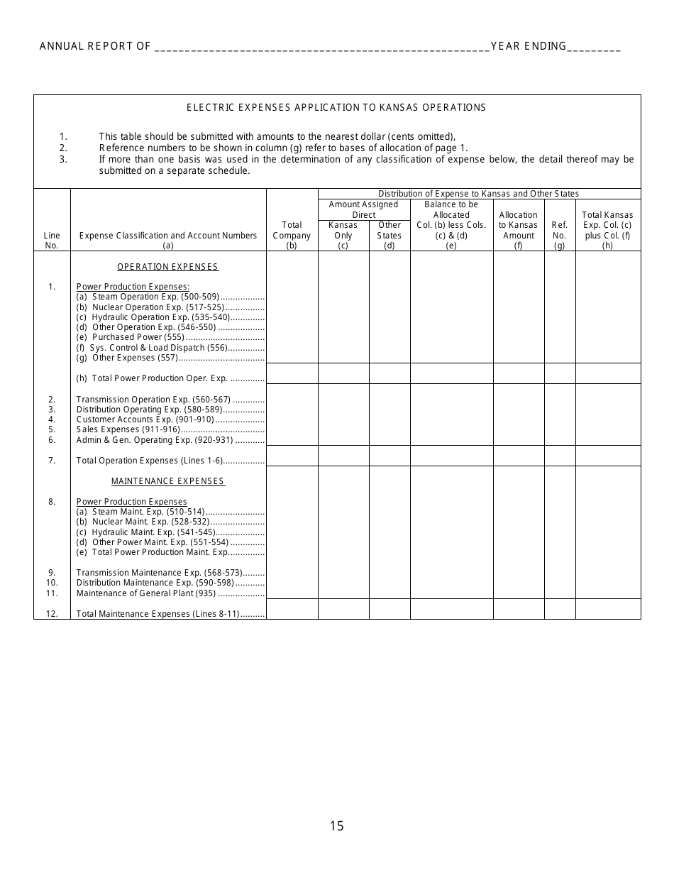 Electric Kansas Supplemental Annual Report - Kansas, Page 17