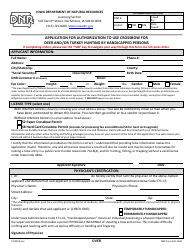 DNR Form 542-1369 Application for Authorization to Use Crossbow for Deer and/or Turkey Hunting by Handicapped Persons - Iowa