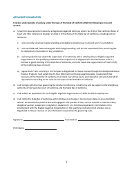 Registered in-House Counsel: Request to Provide Pro Bono Services - California, Page 2