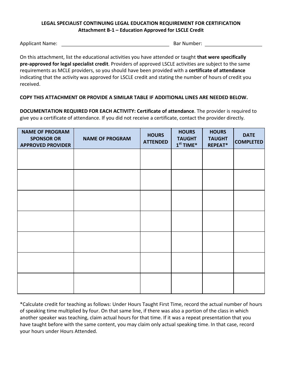 Post-examination Application for Initial Certification - Legal Malpractice Law Certified Specialist - California, Page 12