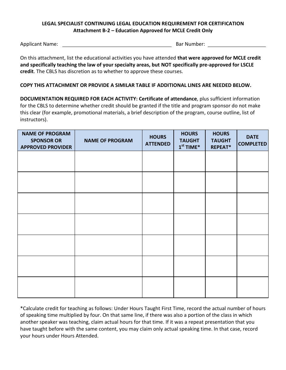 Post-examination Application for Initial Certification - Legal Malpractice Law Certified Specialist - California, Page 13