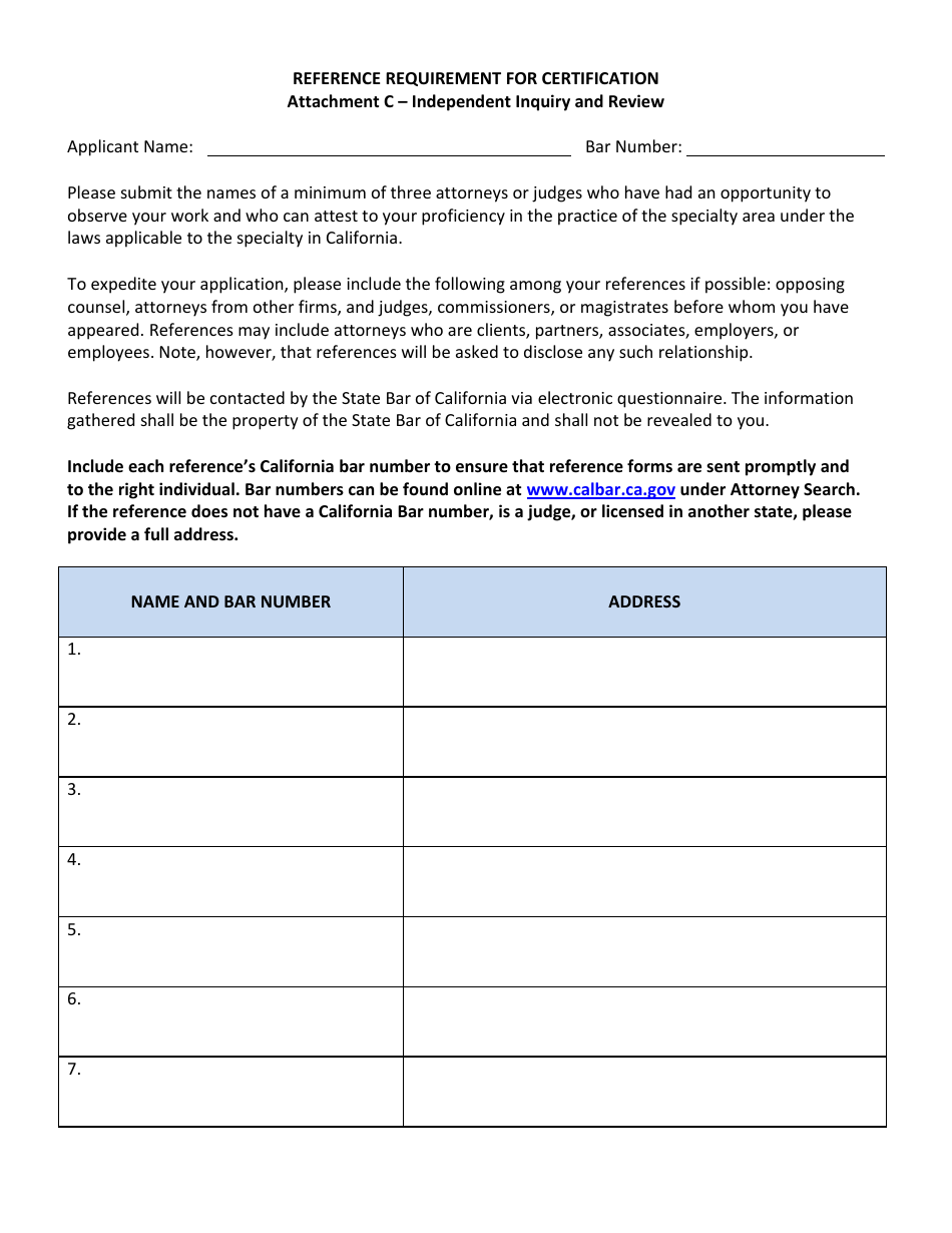 Post-examination Application for Initial Certification - Legal Malpractice Law Certified Specialist - California, Page 16