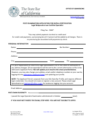 Post-examination Application for Initial Certification - Legal Malpractice Law Certified Specialist - California, Page 4