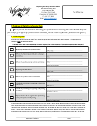 Wyoming Voter Registry List Request Form - Wyoming, Page 3