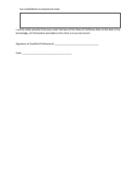 Qualified Professional Certification Form - California, Page 5