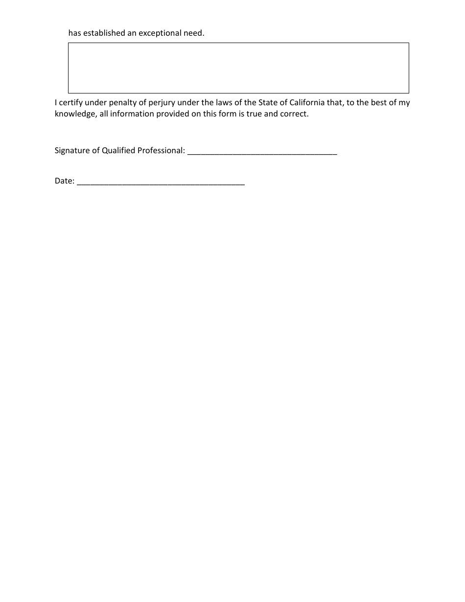 Qualified Professional Certification Form - California, Page 5