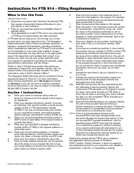 Form FTB914 Taxpayer Advocate Assistance Request - California, Page 2