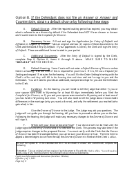 Family Law Information and Instructions (No Minor Children) - Wyoming, Page 8