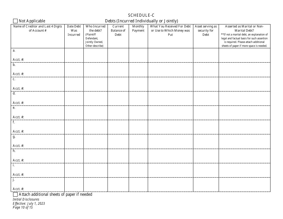 Initial Disclosures - Divorce - Wyoming, Page 10