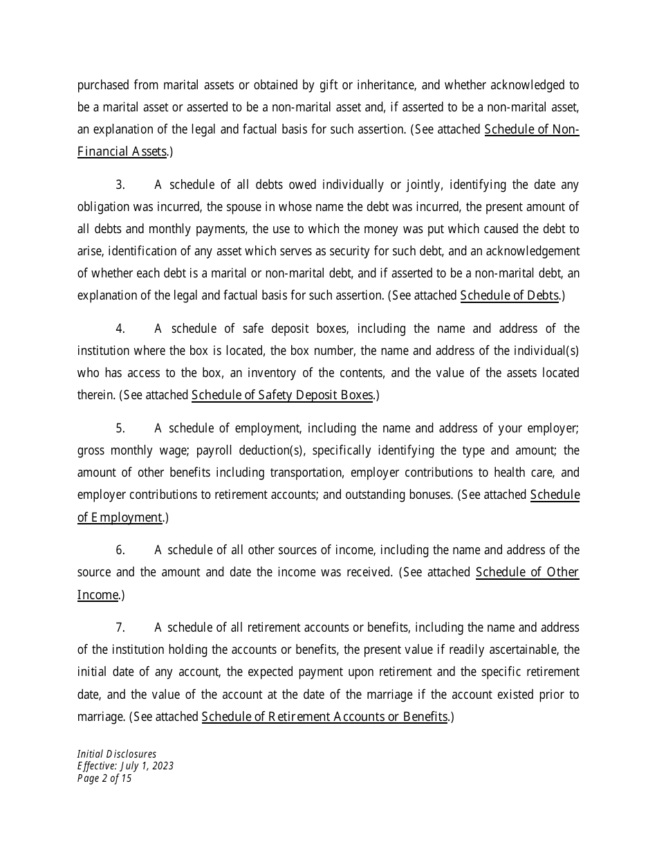 Initial Disclosures - Divorce - Wyoming, Page 2