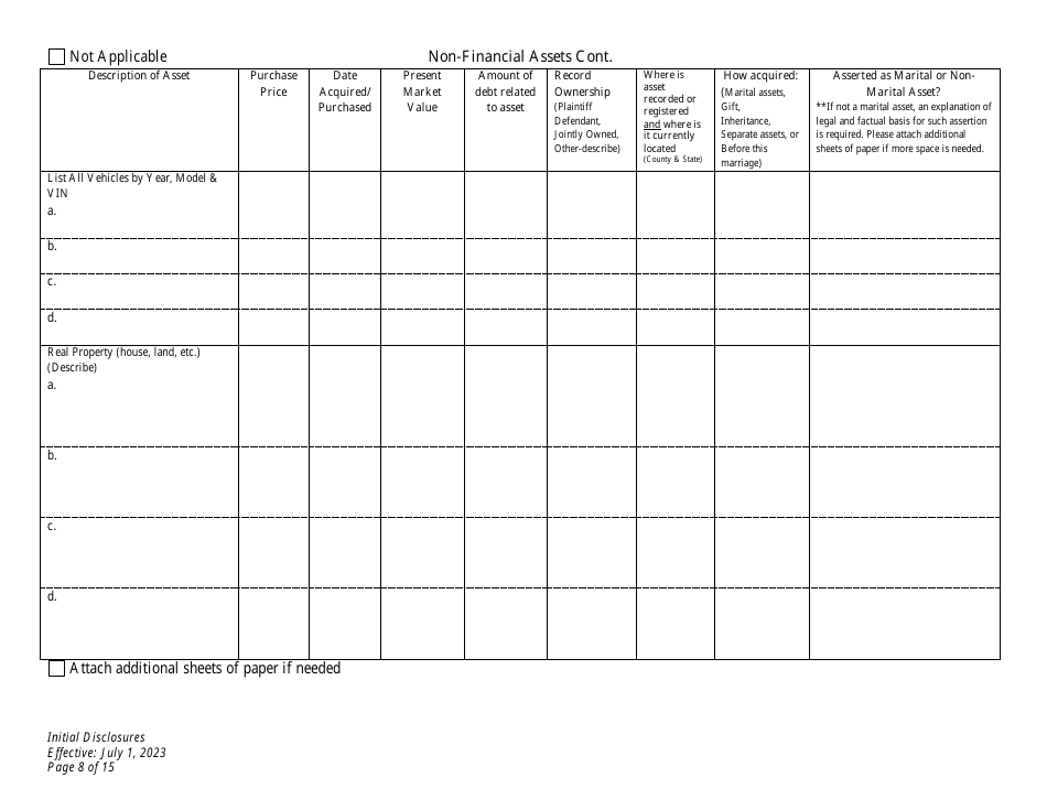 Initial Disclosures - Divorce - Wyoming, Page 8