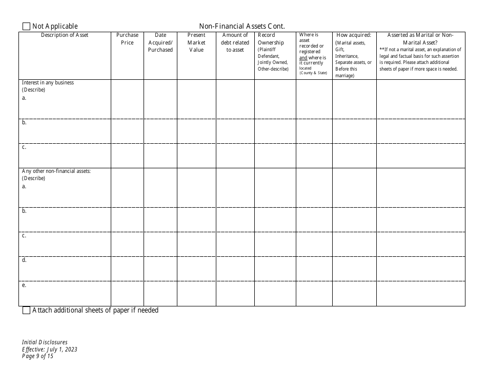 Initial Disclosures - Divorce - Wyoming, Page 9