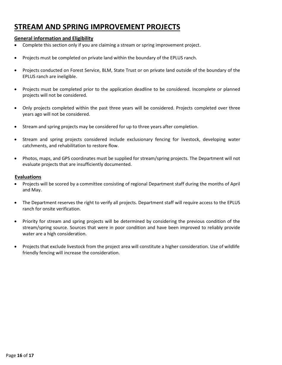 Eplus Habitat Incentive Program Application and Agreement - New Mexico, Page 16