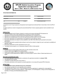 Eplus Habitat Incentive Program Application and Agreement - New Mexico