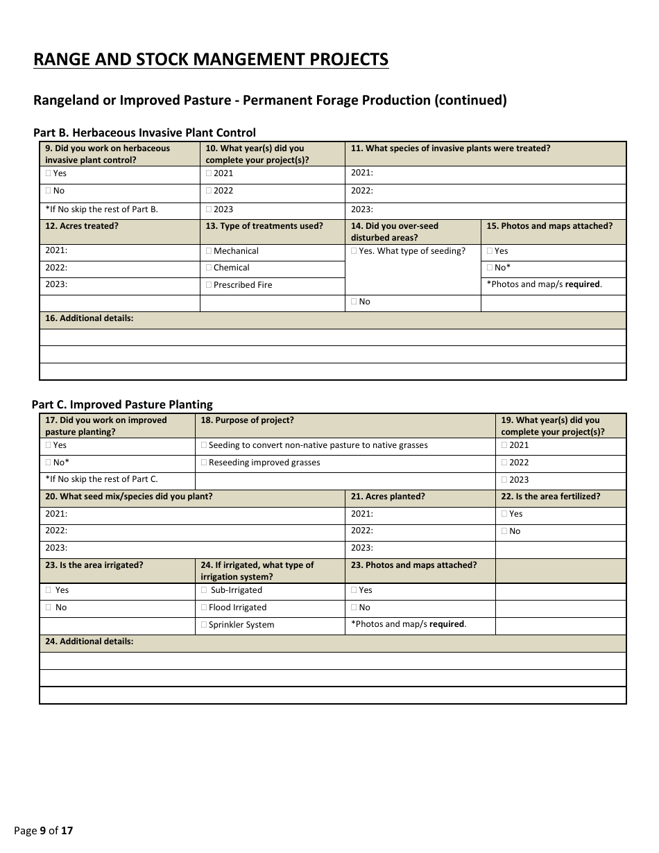 Eplus Habitat Incentive Program Application and Agreement - New Mexico, Page 9