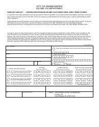 Document preview: Form GR-1120ES-EFT Corporation Estimated Income Tax Payment Form - Direct Debit Payment - City of Grand Rapids, Michigan, 2024