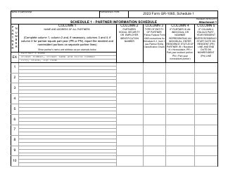 Form GR-1065 Partnership Income Tax Form - City of Grand Rapids, Michigan, Page 9
