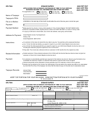 Document preview: Form GR-7004 Application for Automatic Extension of Time to File Certain Business Income Tax, Information and Other Returns - City of Grand Rapids, Michigan, 2023