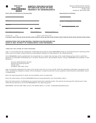 Maryland Form MW508NRS (COM/RAD-309) Monthly Reconciliation Return for Sales of Real Property by Nonresidents - Maryland, Page 2