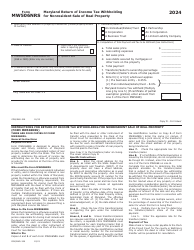 Maryland Form MW506NRS (COM/RAD-308) Maryland Return of Income Tax Withholding for Nonresident Sale of Real Property - Maryland, Page 4