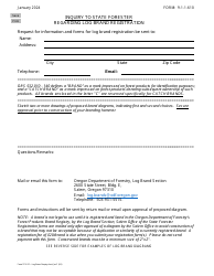 Document preview: Form 9-1-1-610 Inquiry to State Forester Regarding Log Brand Registration - Oregon