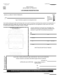 Document preview: Form 629-9-1-1-201 Log Brand Registration - Oregon