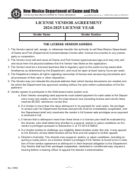 Document preview: License Vendor Agreement - New Mexico, 2025