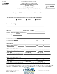 Document preview: Form DCC-605 Employee Child Care Assistance Partnership Notice of Action - Kentucky