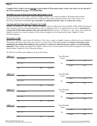 Form WDVA1805 Veteran&#039;s Residency Affidavit - Wisconsin, Page 3