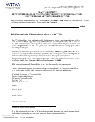 Form WDVA0056A Application for Tribal Veterans Service Grant - Wisconsin, Page 3