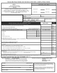 Document preview: Business Privilege and Mercantile Tax Return - City of Bethlehem, Pennsylvania, 2023