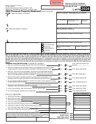 Form L-4175 (632) Personal Property Statement - Michigan