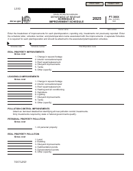 Document preview: Form PT-300X Schedule X Improvement Schedule - South Carolina, 2025