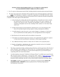Supplement D-1.B Application for Permit for the Breach/Lowering of a Dam or Other Impoundment Structure - New York, Page 2