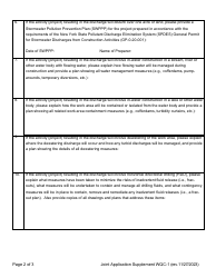 Supplement WQC-1 Application for Permit for Section 401 State Water Quality Certification - New York, Page 2
