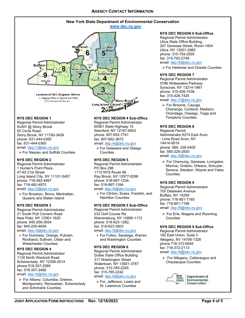 Instructions for Joint Application Form - New York, Page 4