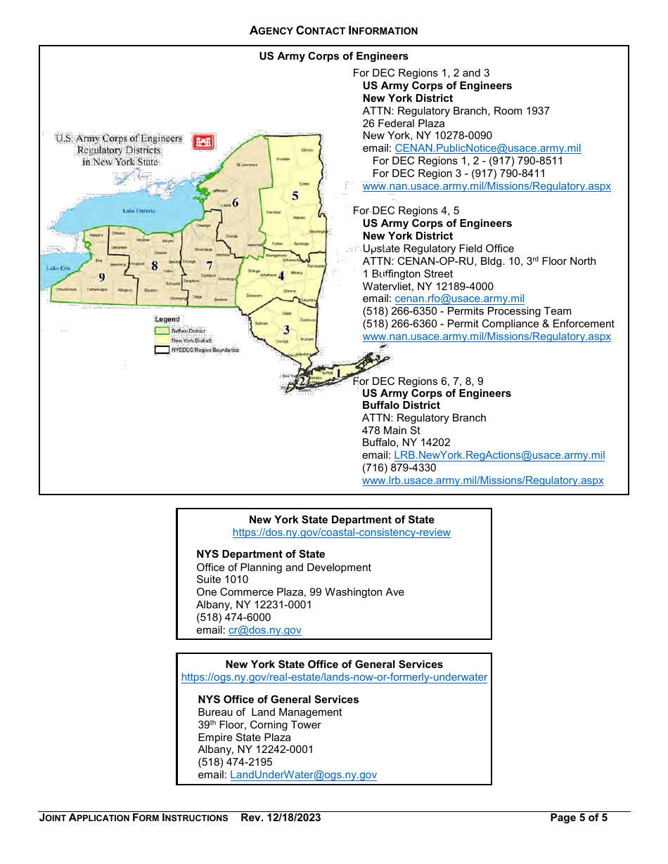 Instructions for Joint Application Form - New York, Page 5