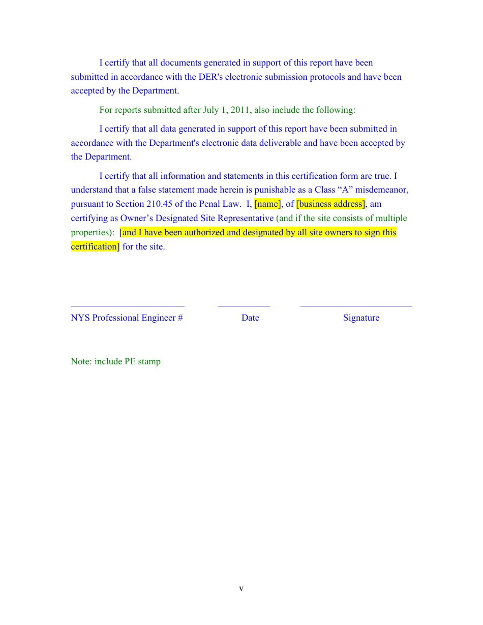 Checklist for Final Engineering Report (Fer) Approval - New York, Page 10
