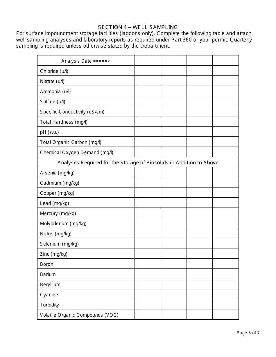 Permitted Liquid Storage Facility Annual Report - New York, Page 5