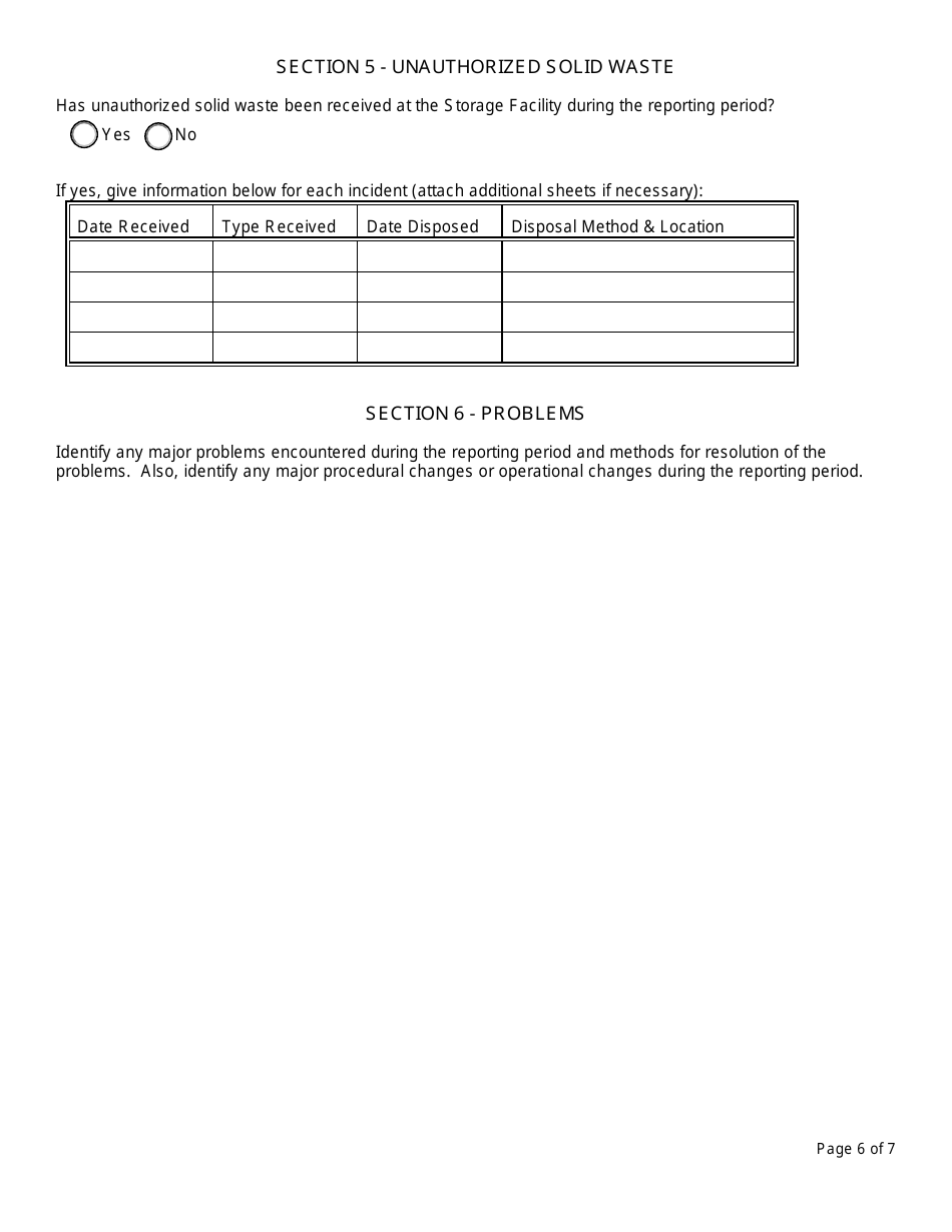 Permitted Liquid Storage Facility Annual Report - New York, Page 6