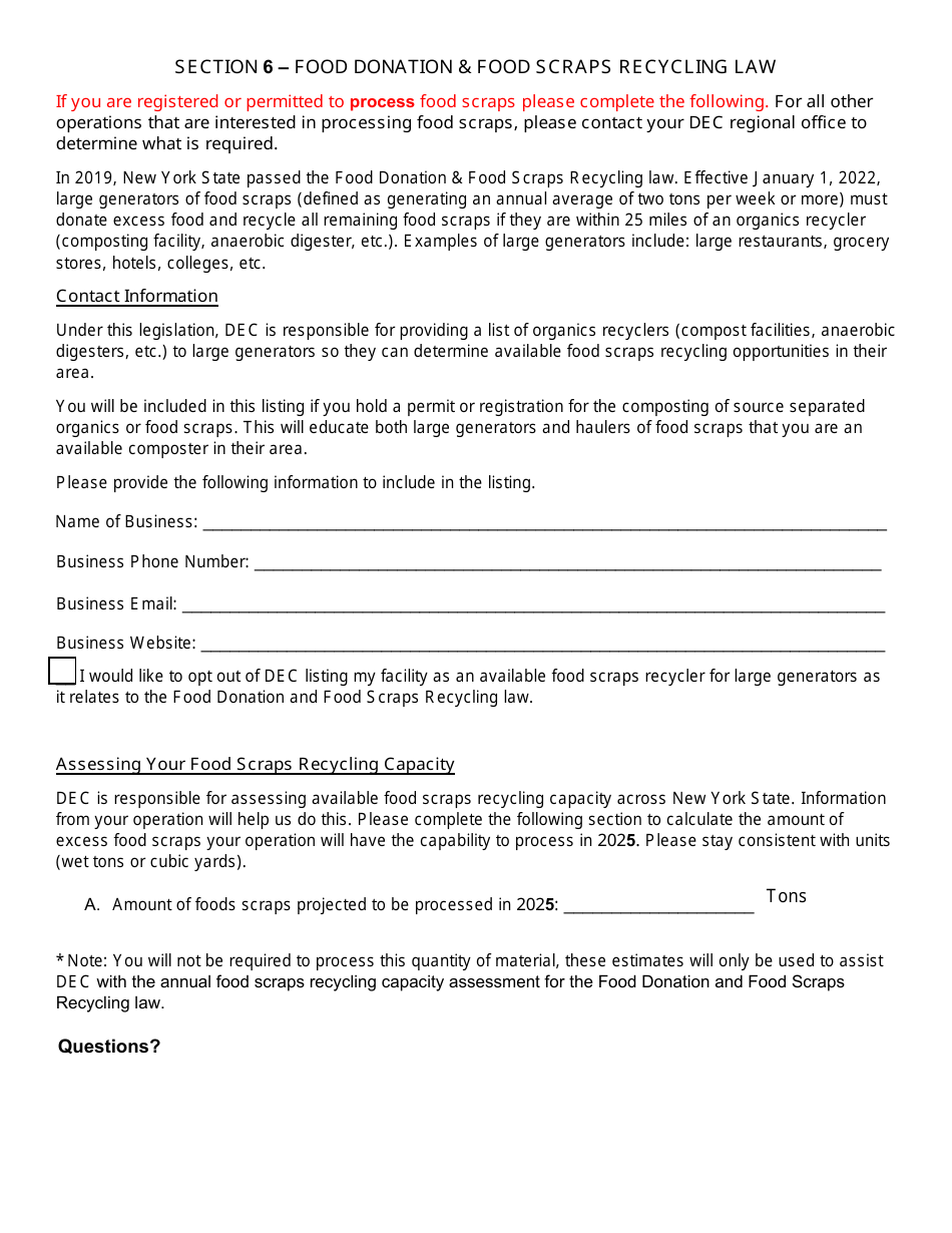 Other Organics Recycling Facility Annual Report - New York, Page 5