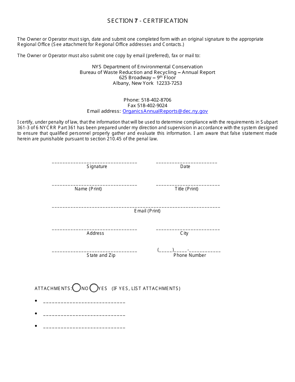 Other Organics Recycling Facility Annual Report - New York, Page 6