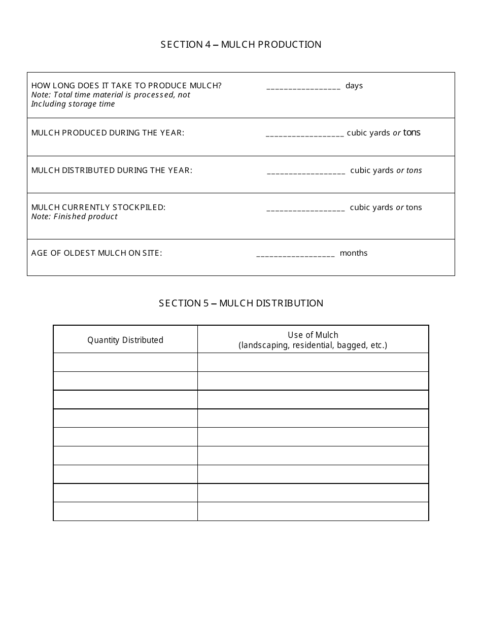 Mulch Processing Facility Annual Report - New York, Page 4