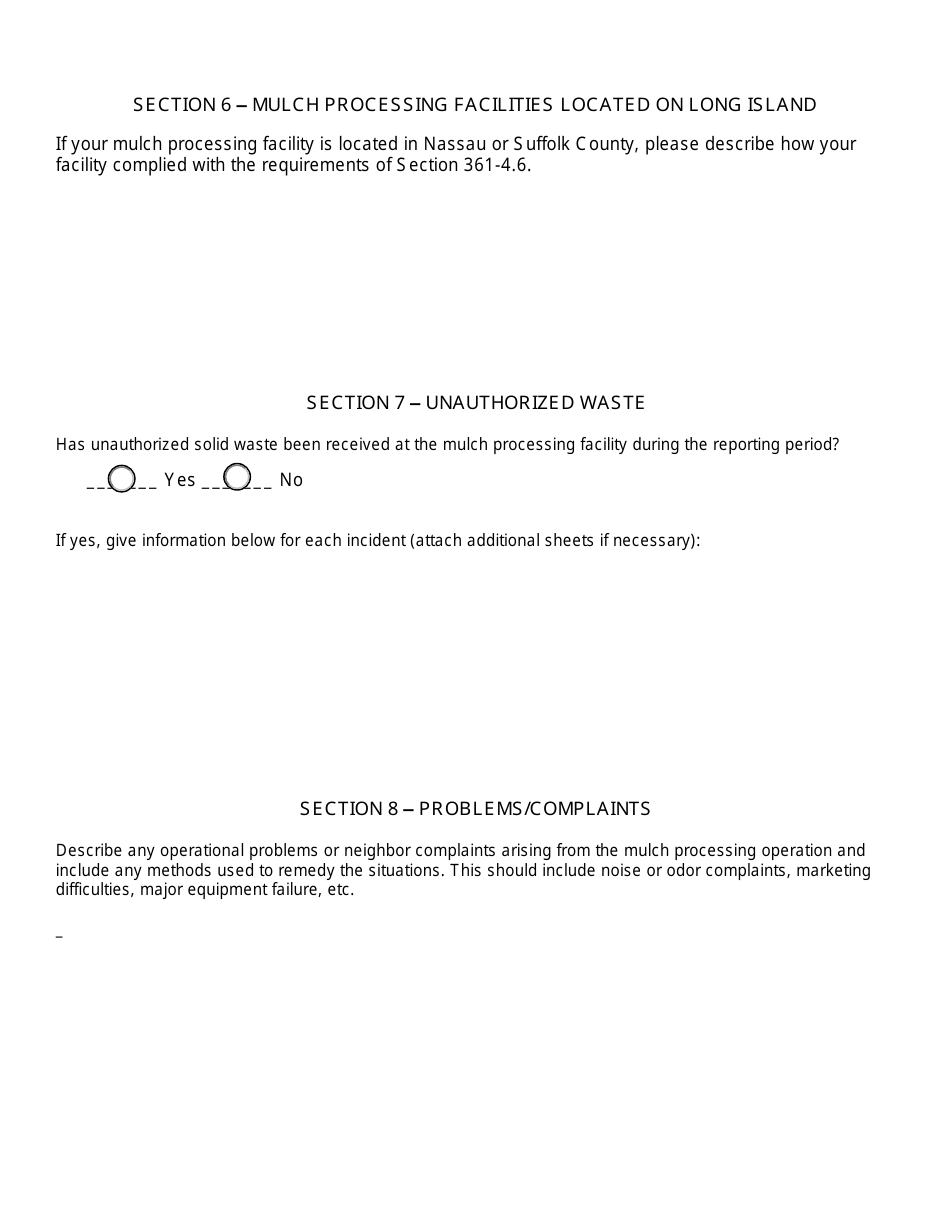 Mulch Processing Facility Annual Report - New York, Page 5