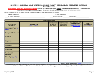 Municipal Solid Waste Processing Facility Annual Report - New York, Page 5