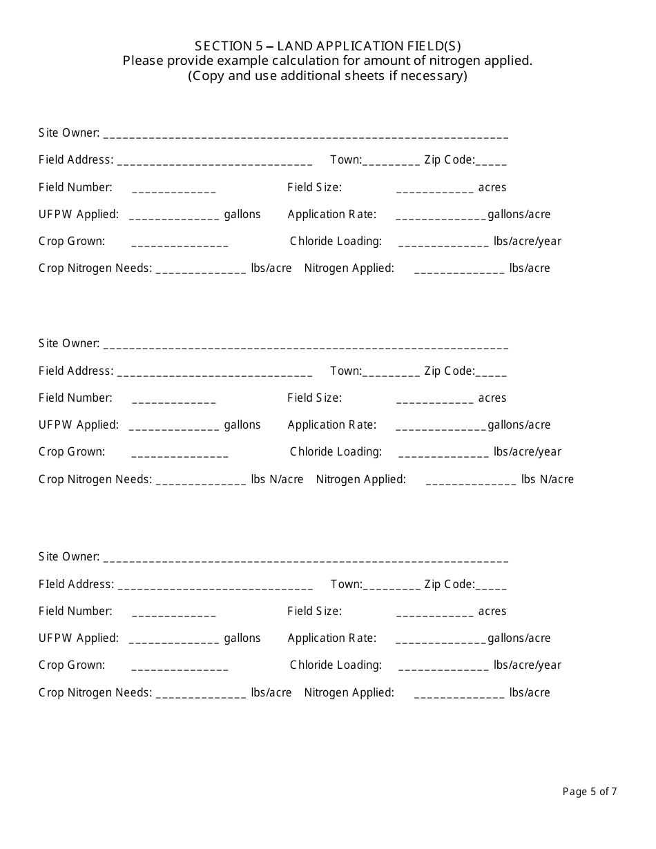 Registered Unrecognizable Food Processing Waste Land Application Annual Report - New York, Page 5